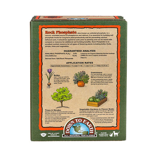 Down To Earth™, Rock Phosphate 0-3-0, All Natural, Single Ingredient (5 LBS.)