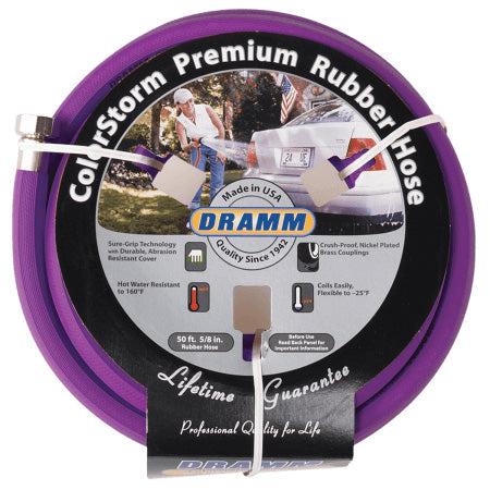 Dramm® 50′ ColorStorm 5/8" Premium Rubber Garden Hose