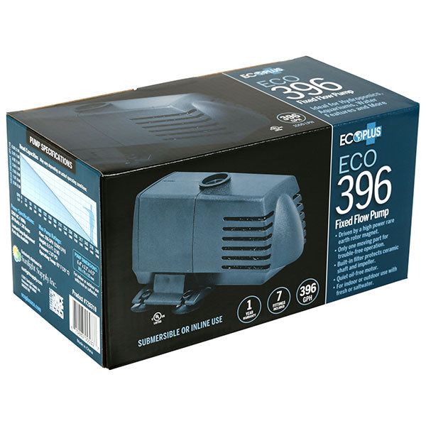 EcoPlusĀ® ECO 396 Fixed Flow Pump For Submersible or Inline Use (396 GPH)