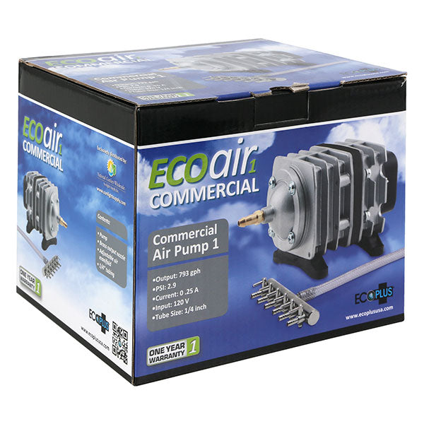 EcoPlusĀ®, EcoAir 1, Commercial Air Pump, 18 Watt, Single Outlet (793 GPH)