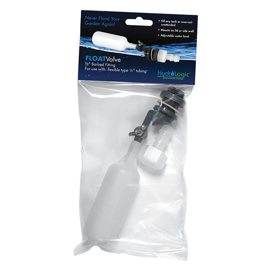 HydroLogic® Float Valve, 1/2" Barbed Fitting For Flexible Tubing