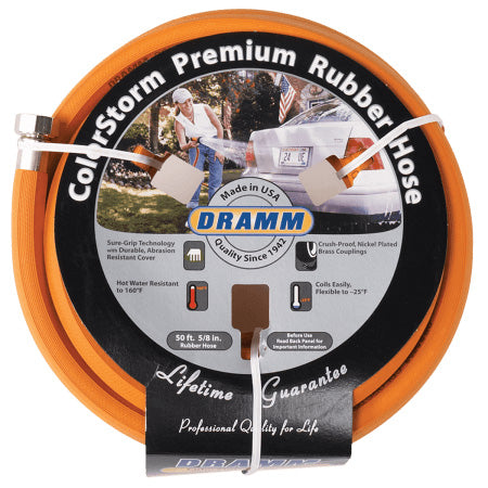 Dramm® 50′ ColorStorm 5/8" Premium Rubber Garden Hose