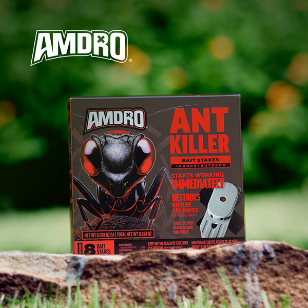 AMDRO® Ant Killing Bait Stakes, For Indoor & Outdoor Use (8 Stakes)