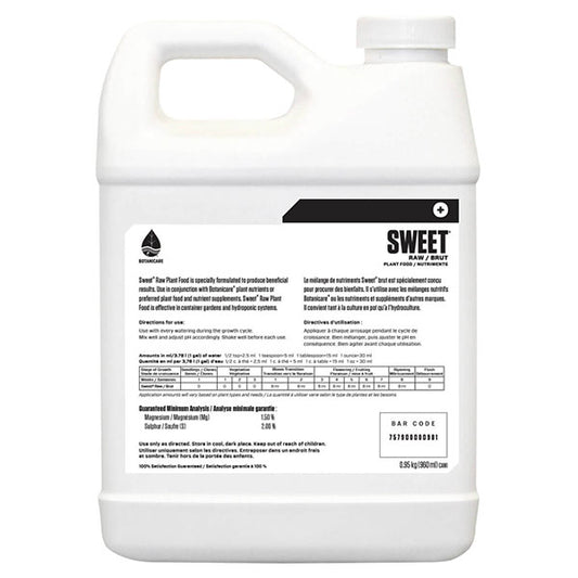 Botanicare® Sweet® Raw, Unflavored, Plant Supplement (1 Quart)