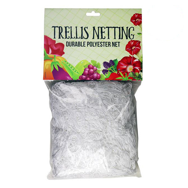 Trellis Netting, White, Polyester, 6" Squares (5'x15')