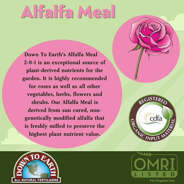 Down To Earth™, Alfalfa Meal 2-0-1, All Natural Fertilizer, Single Ingredient (4 LBS.)
