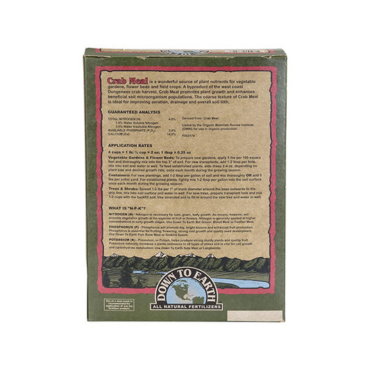 Down To Earth™, Crab Meal 4-3-0, All Natural Fertilizer, Single Ingredient (5 LBS.)