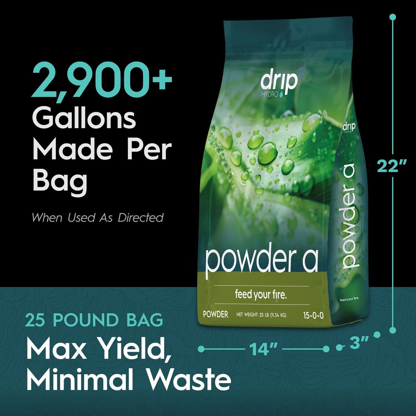 Drip Hydro Powder A - 25lbs
