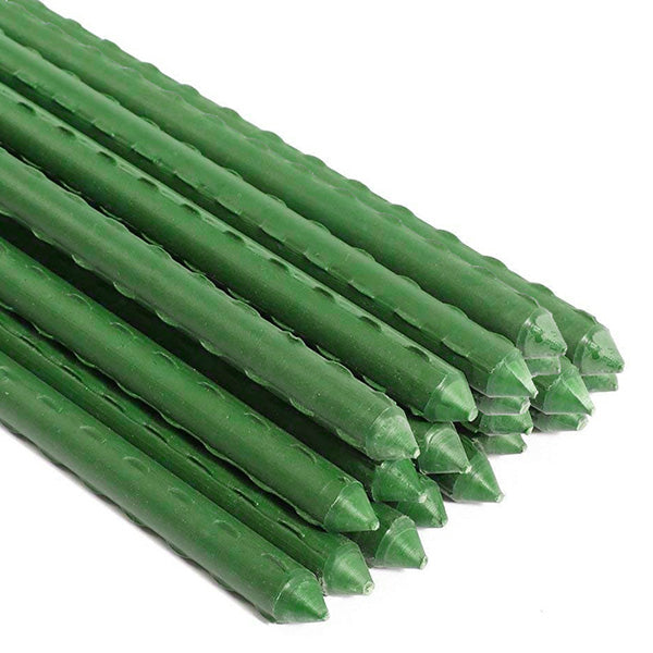 Grow1 2ft Steel Stake Plant Supports - Green 5/16" 20pcs - Image 2