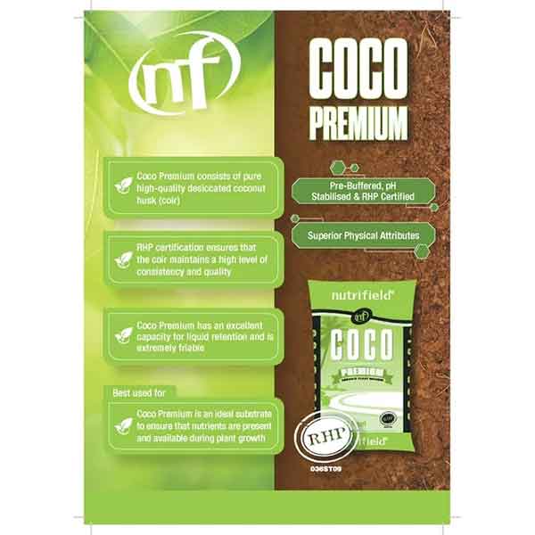NutrifieldĀ® Coco Premium Organic Plant Medium (50 Liters)