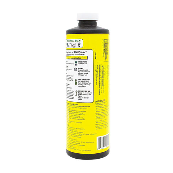 SUPERthrive - The Original Vitamin Solution with Kelp - 1 Pint (Back Label)