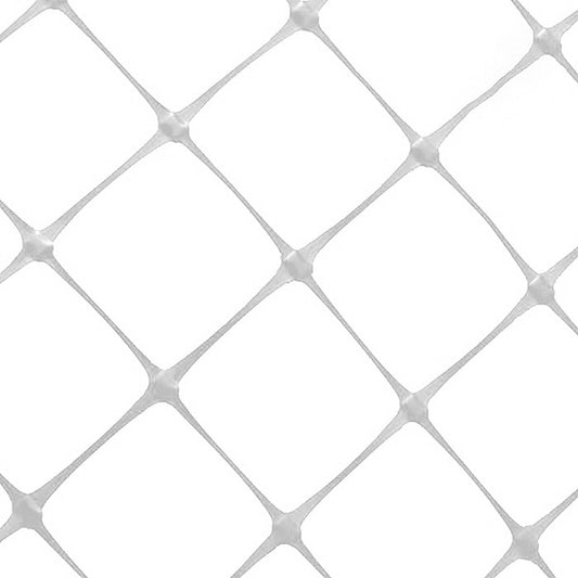 VineLine® White Plastic Garden Trellis Netting Roll with 6" Squares (5' x 100')