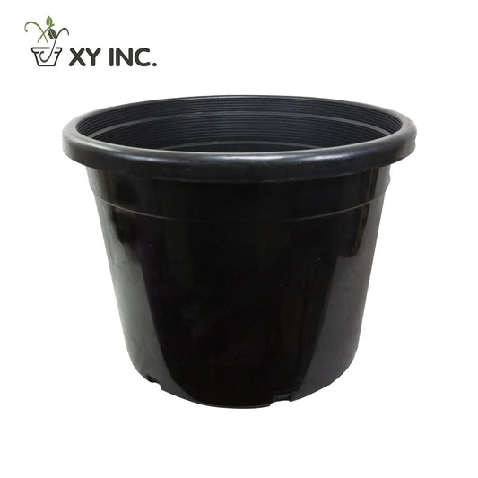XY Inc. 25" Round Black Plastic Nursery Pot (25 Gallon)