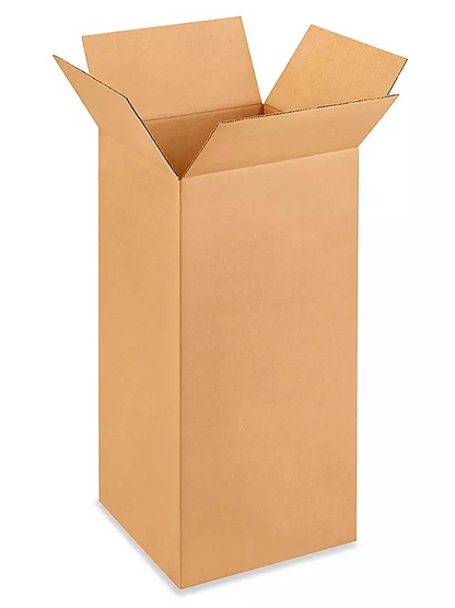 Corrugated Boxes for Moving & Shipping, 15"x 15"x 30" in. (1 Box)