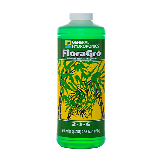 General Hydroponics®, FloraGro®, 2-1-6, FloraSeries® Advanced Nutrient System (1 Quart)