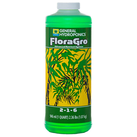 General Hydroponics®, FloraGro®, 2-1-6, FloraSeries® Advanced Nutrient System (1 Quart)