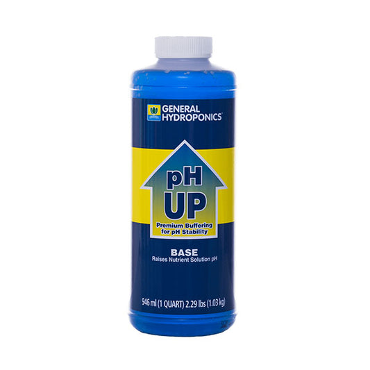 General Hydroponics®, pH Up, Liquid, Base, Premium Buffering For pH Stability (1 Quart)