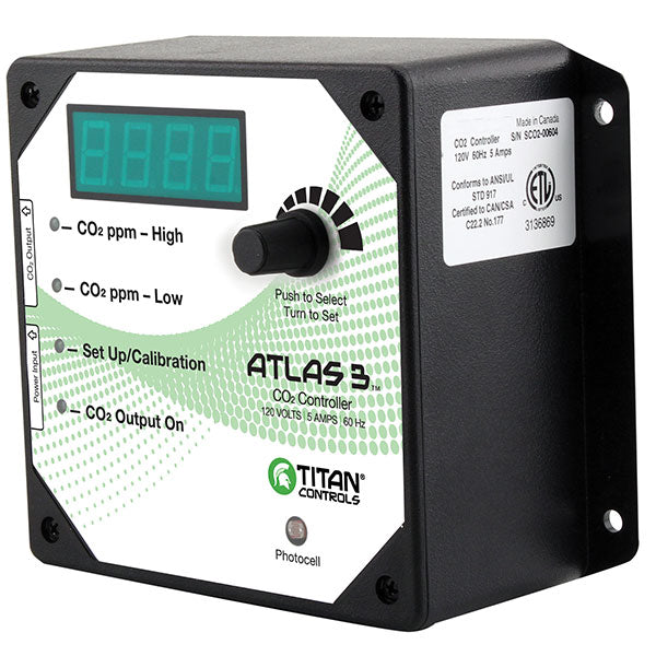 Titan Controls Atlas 3: Day/Night CO2 Monitor/Controller