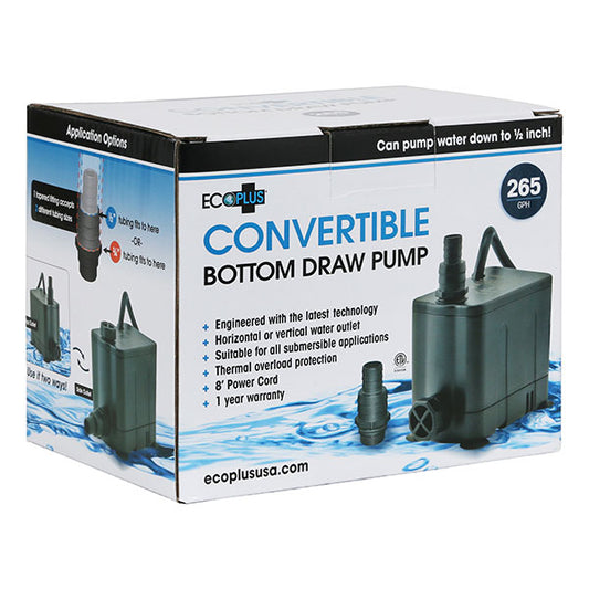 EcoPlus® Convertible Bottom Draw Water Pump (265 GPH)