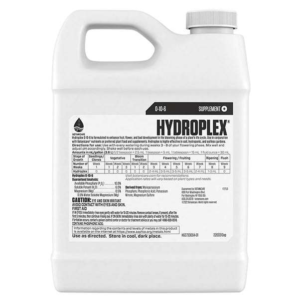 Botanicare® Hydroplex® Bloom, 0-10-6, Supplement (1 Quart)