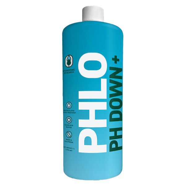 Hydroponic Research®, PHLO pH Down+, Water Reservoir Additive (1 Liter)