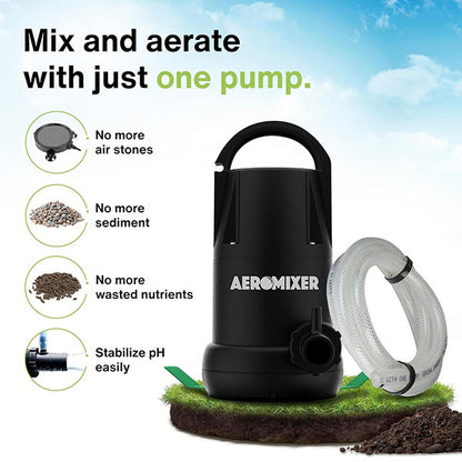 Aeromixer Tall Tank Kit, 3/4 HP Submersible Mixing + Aerating Pump