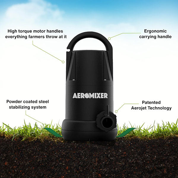 Aeromixer Tall Tank Kit, 3/4 HP Submersible Mixing + Aerating Pump