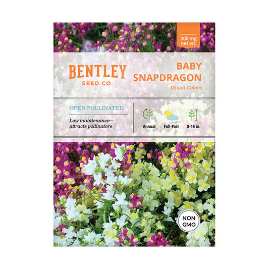Bentley Seed Co., Baby Snapdragon, Seed Packet (300 mg net wt.)