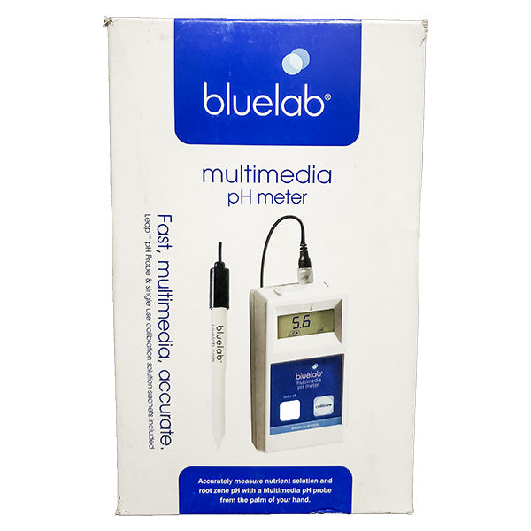 Bluelab® Multimedia pH Meter with Leap™ pH Probe & Single Use Calibration Solution Sachets Included