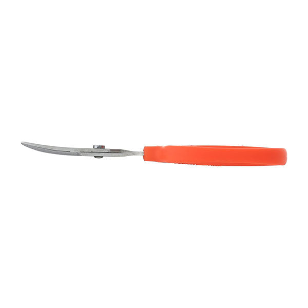 Chikamasa®, Pruning Scissors, Curved Stainless Steel Blades, 35mm, Orange Soft Grip Handles