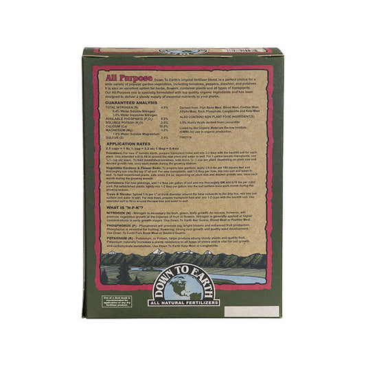Down To Earth™, All Purpose 4-6-2, Tomato & Vegetable Mix, All Natural Fertilizer, Blended (5 LBS.)