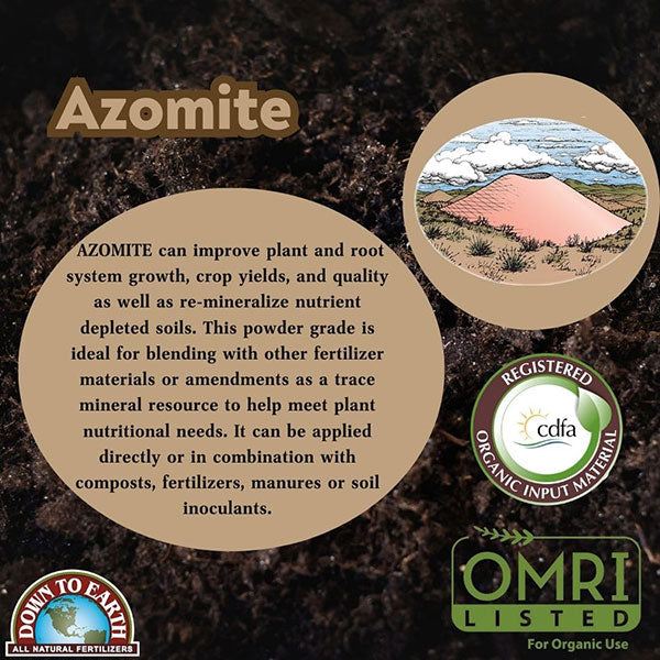 Down To Earth™, Azomite® Powder 0-0-0.2, All Natural, Trace Mineral, Single Ingredient (5 LBS.)