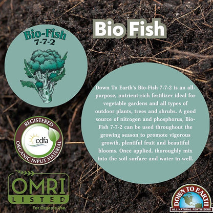 Down To Earth™, Bio-Fish® 7-7-2, All Natural Fertilizer, Blended (5 LBS.)