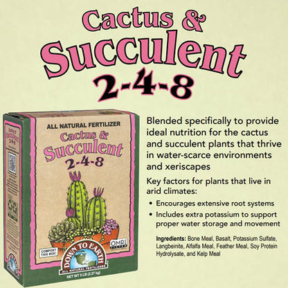 Down To Earth™, Cactus & Succulent 2-4-8, All Natural Fertilizer, Blended (5 LBS.)