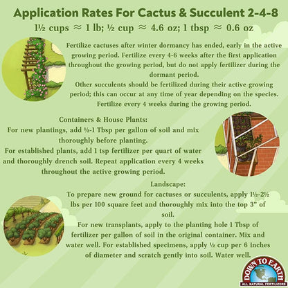 Down To Earth™, Cactus & Succulent 2-4-8, All Natural Fertilizer, Blended (5 LBS.)