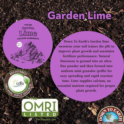 Down To Earth™, Garden Lime, Organic Garden Mineral Fertilizer (5 LBS.)