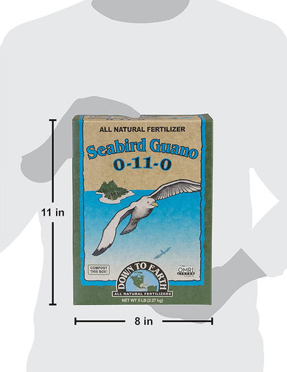 Down To Earth™, Seabird Guano 0-11-0, All Natural Fertilizer, Single Ingredient (5 LBS.)