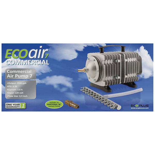 EcoPlus®, EcoAir 7, Commercial Air Pump, 200 Watt, Single Outlet (3566 GPH)