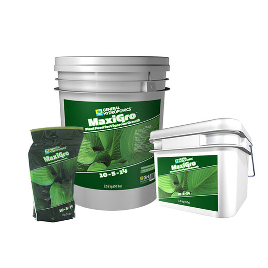 General Hydroponics®, MaxiGro™, 10-5-14, Maxi Series™, Plant Food For Vigorous Growth (16 LBS.)