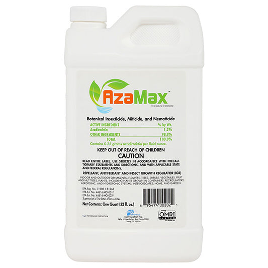 AzaMax™ Botanical Insecticide, Miticide, & Nematicide Concentrate (1 Quart)