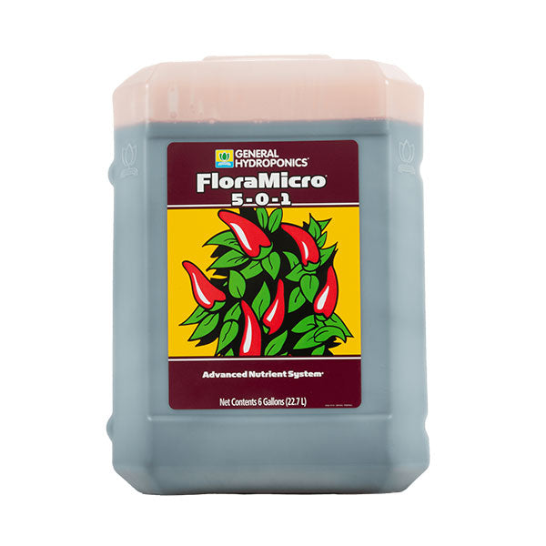 General Hydroponics®, FloraMicro®, 5-0-1, FloraSeries® Advanced Nutrient System (6 Gallon)