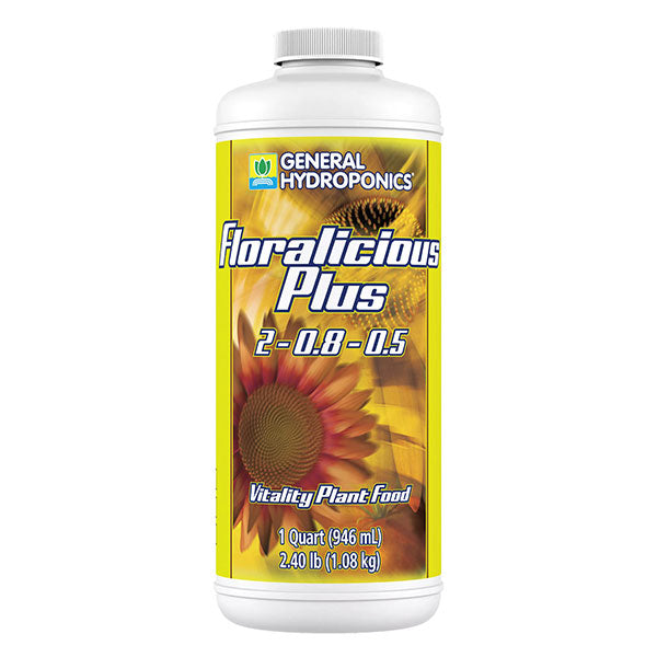 General Hydroponics®, Floralicious® Plus, 2-0.8-0.5, Vitality Enhancer (1 Quart)