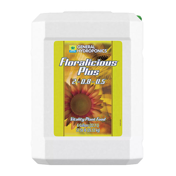 General Hydroponics®, Floralicious® Plus, 2-0.8-0.5, Vitality Enhancer (6 Gallon)