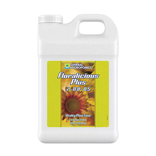 General Hydroponics®, Floralicious® Plus, 2-0.8-0.5, Vitality Enhancer (2.5 Gallon)