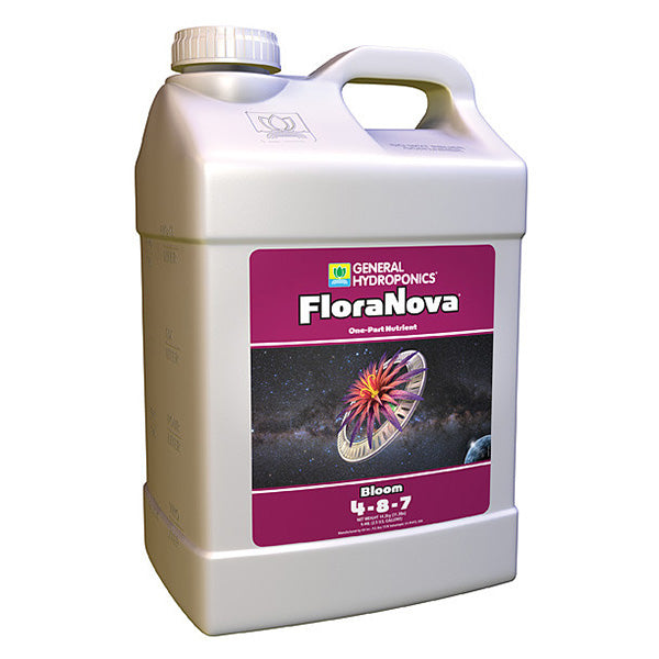 General Hydroponics®, FloraNova®, Bloom, 4-8-7, One-Part Nutrient (2.5 Gallon)