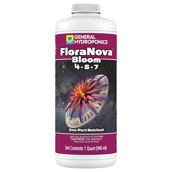 General Hydroponics®, FloraNova®, Bloom, 4-8-7, One-Part Nutrient (1 Quart)