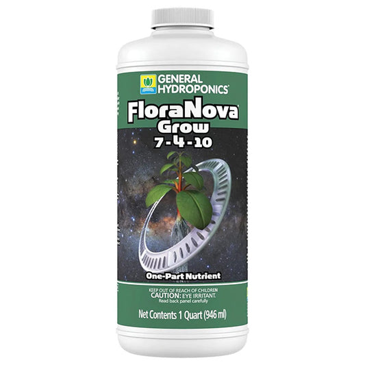 General Hydroponics®, FloraNova®, Grow, 7-4-10, One-Part Nutrient (1 Quart)