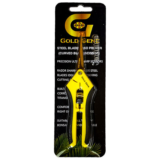 Gold Gene® Curved Blade Pruning Scissors, Titanium Coated Stainless Steel Blades