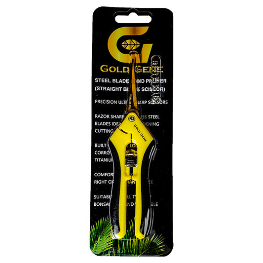 Gold Gene® Straight Blade Pruning Scissors, Titanium Coated Stainless Steel Blades