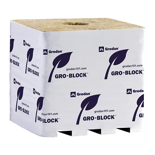 Grodan® Gro-Block® Improved GR32 Hugo with Hole, 6" x 6" x 6" (Single Block)